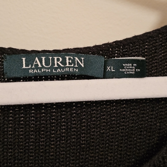 ⭐️40% Off⭐️ Lauren Ralph Lauren Black Layered Lace Sweater - Picture 8 of 9